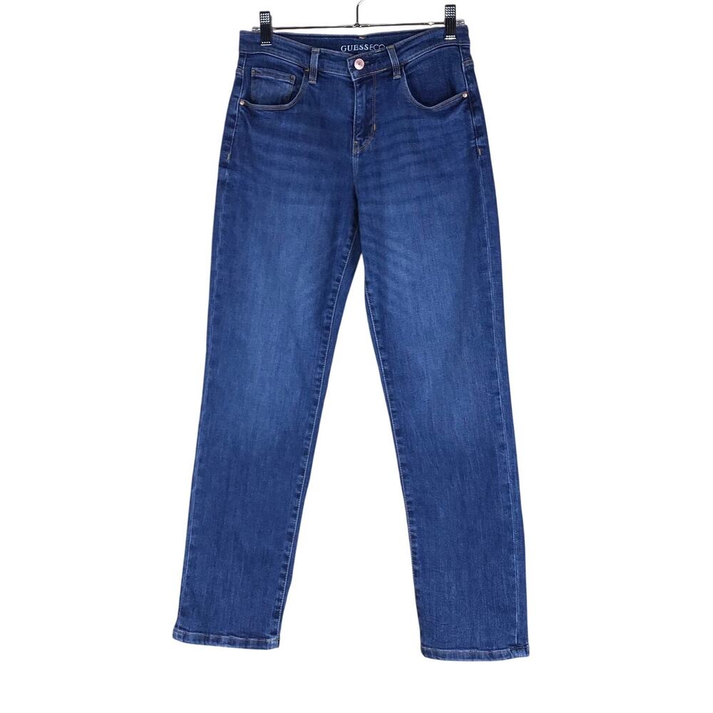 GUESS ECO Carrie Jeans Girls Size 16 Dark Blue Straight Leg Cotton Denim Casual
